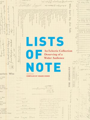 cover image of Lists of Note